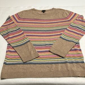 Talbots striped cotton-blend sweater
